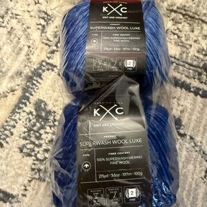 K&C superwash wool luxe Lapis Lazuli Blue Fabric